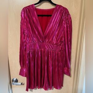 NWOT | SHEIN - Metallic Rose Red/Pink Romper
